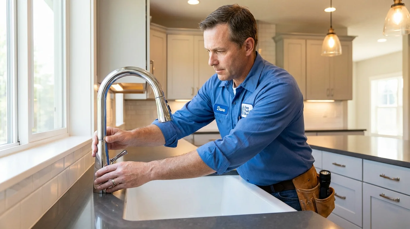 Kitchen faucet installation by Johns Plumbing LLC in Cookeville