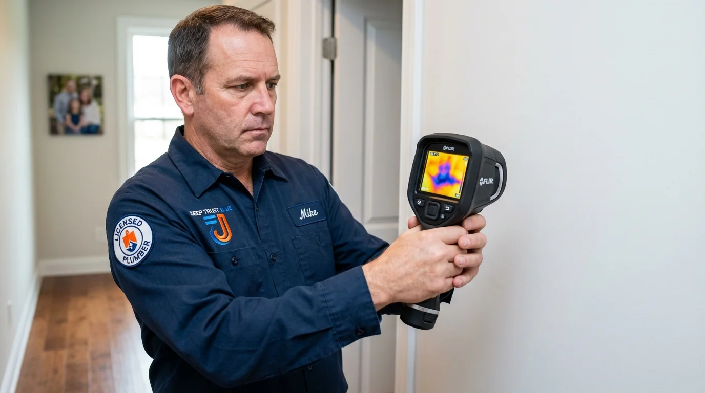 Thermal imaging leak detection by Johns Plumbing LLC in Cookeville